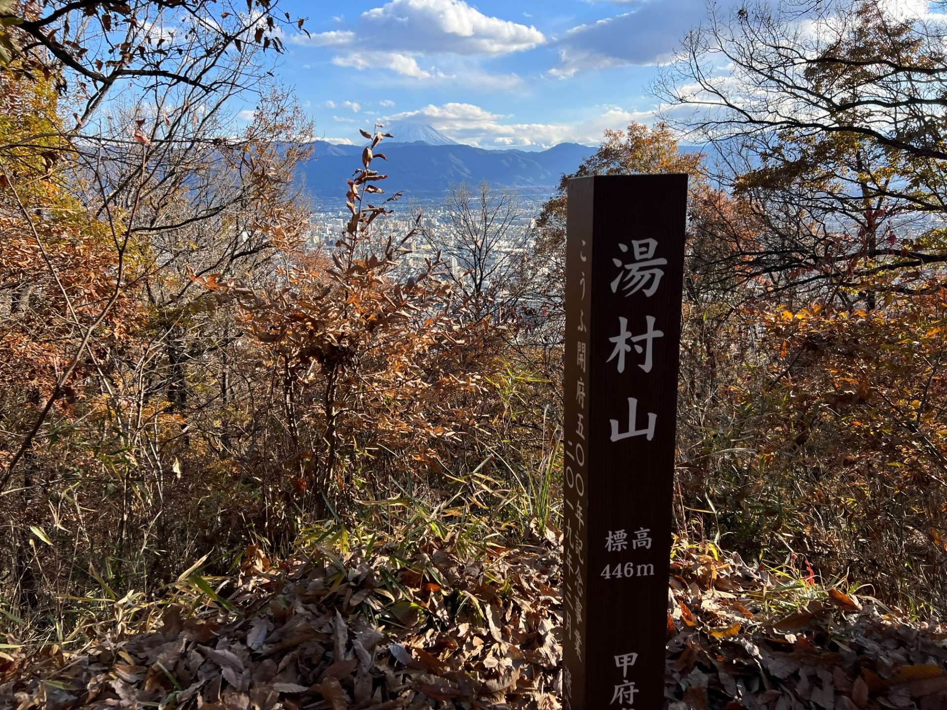 甲府名山☆八王子山縦走　日帰り　初中級者向け