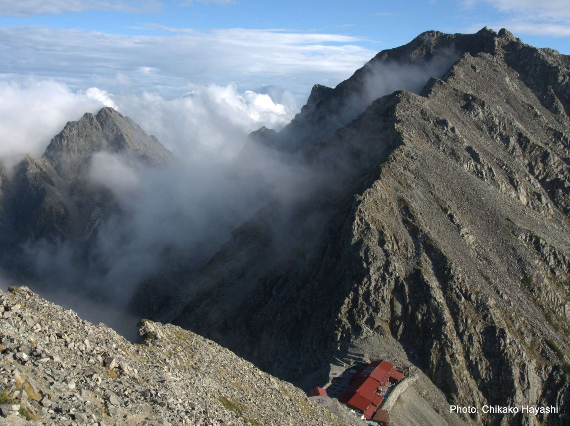 前穂高岳-奥穂高岳☆吊り尾根　中級者以上